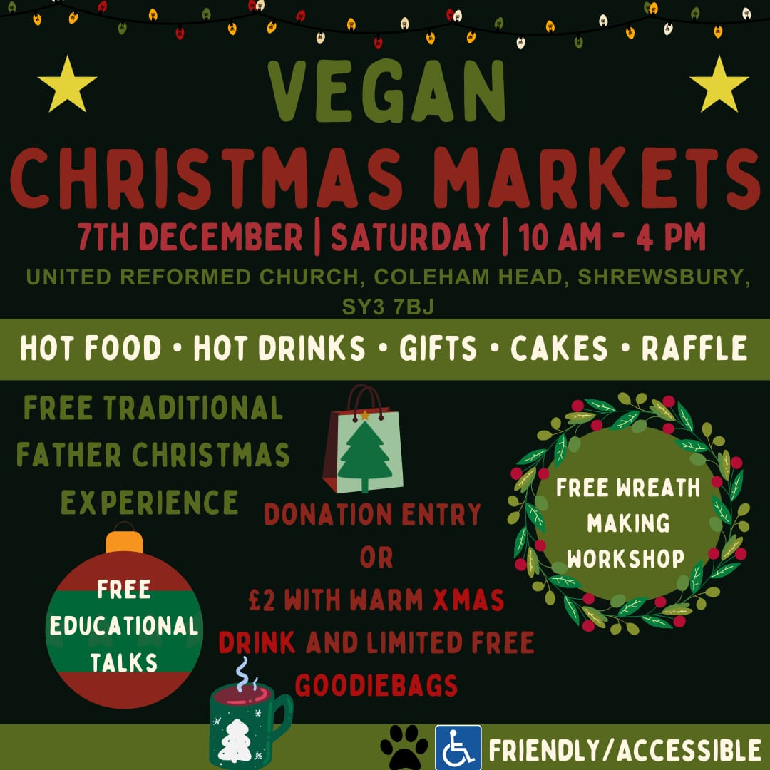 Vegan Market in Shrewbury, 7th December!