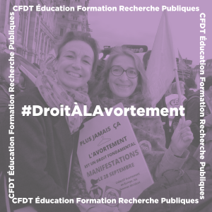CFDTefrp's tweet photo. [28 septembre] La CFDT se mobilise partout en France pour le #droitalavortement, la #solidarité, l'#émancipation et l'#égalitéfemmehomme. Rejoignez-nous ! Tous et toutes ! https://t.co/pTKRxzWBan https://t.co/SxxRfbqDhD