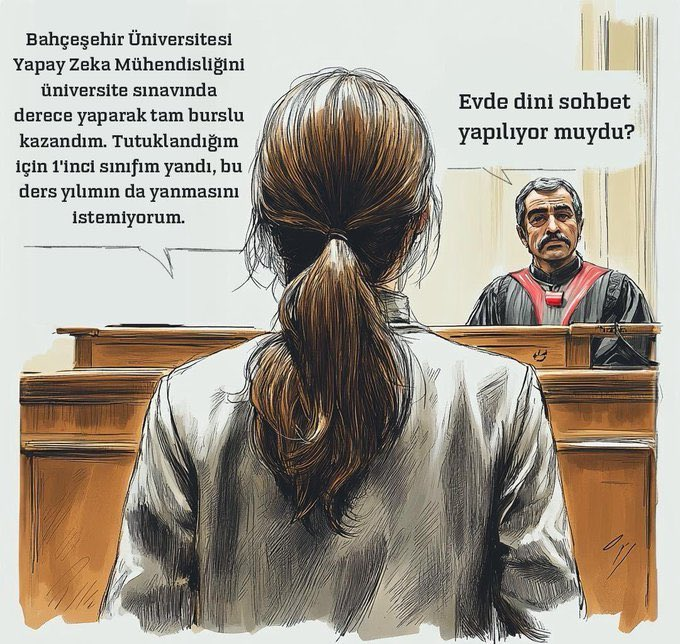 Anne babalarının inancı siyasi görüşü çocukları bağlamaz. Büyüklere olan düşmanlığınızın intikamını çocuklardan alamazsınız. Yasaları elinize alıp evirip çevirip adaleti kan davası alma aracı olarak kullanamazsınız! Kız çocuklarının yeri mahkeme salonu değil OKUL.
