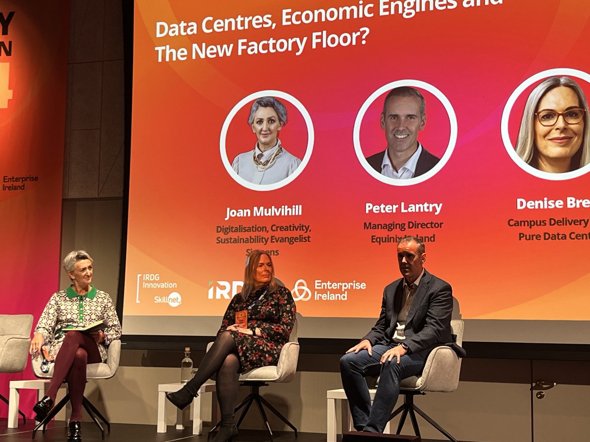 IRDG (@irdggroup) on Twitter photo The ever-enthusiastic <a href="/JoanMulvihill/">Joan Mulvihill</a> leading a panel at <a href="/amplifysummit/">Dylan Hebert</a> with @DeniseMBreen, <a href="/LantryPeter/">Peter Lantry</a>, and⦠ChatGPT! Yep, our panel of 3 just became a panel of 4 (even if only 3 are actually in the room!). Even ChatGPT agrees we need to talk about data centres!
#Innovation #AI The ever-enthusiastic <a href="/JoanMulvihill/">Joan Mulvihill</a> leading a panel at <a href="/amplifysummit/">Dylan Hebert</a> with @DeniseMBreen, <a href="/LantryPeter/">Peter Lantry</a>, and⦠ChatGPT! Yep, our panel of 3 just became a panel of 4 (even if only 3 are actually in the room!). Even ChatGPT agrees we need to talk about data centres!
#Innovation #AI