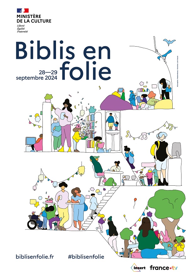 Les 28 et 29 septembre 2024, sont lancées « Biblis en folie », les premières journées nationales dédiées  aux bibliothèques et aux médiathèques. 

Un événement national à retrouver dans vos bibliothèques parisiennes 👇
bibliotheques.paris.fr/agenda/doc/QUE…

#biblisenfolie #bib2paris