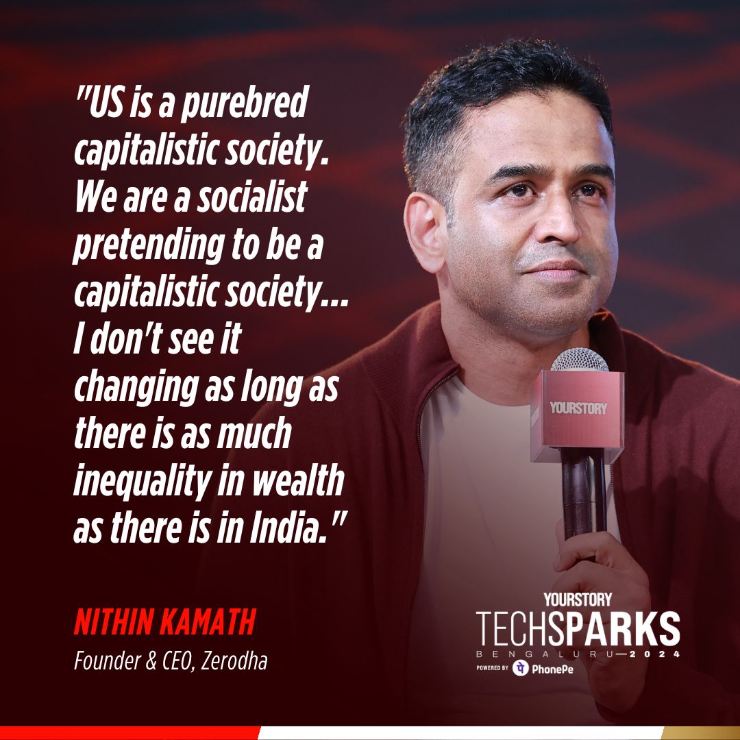 TechSparks 2024 (@_techsparks) on Twitter photo "India is socialist, pretending to be capitalistic... and as long as wealth inequality remains, I don’t see it changing," said Nithin Kamath (<a href="/Nithin0dha/">Nithin Kamath</a>), Founder & CEO of <a href="/Zerodhaonline/">Zerodha</a>, in a candid chat with <a href="/SharmaShradha/">Shradha Sharma</a> at #TechSparks2024. "India is socialist, pretending to be capitalistic... and as long as wealth inequality remains, I don’t see it changing," said Nithin Kamath (<a href="/Nithin0dha/">Nithin Kamath</a>), Founder & CEO of <a href="/Zerodhaonline/">Zerodha</a>, in a candid chat with <a href="/SharmaShradha/">Shradha Sharma</a> at #TechSparks2024.