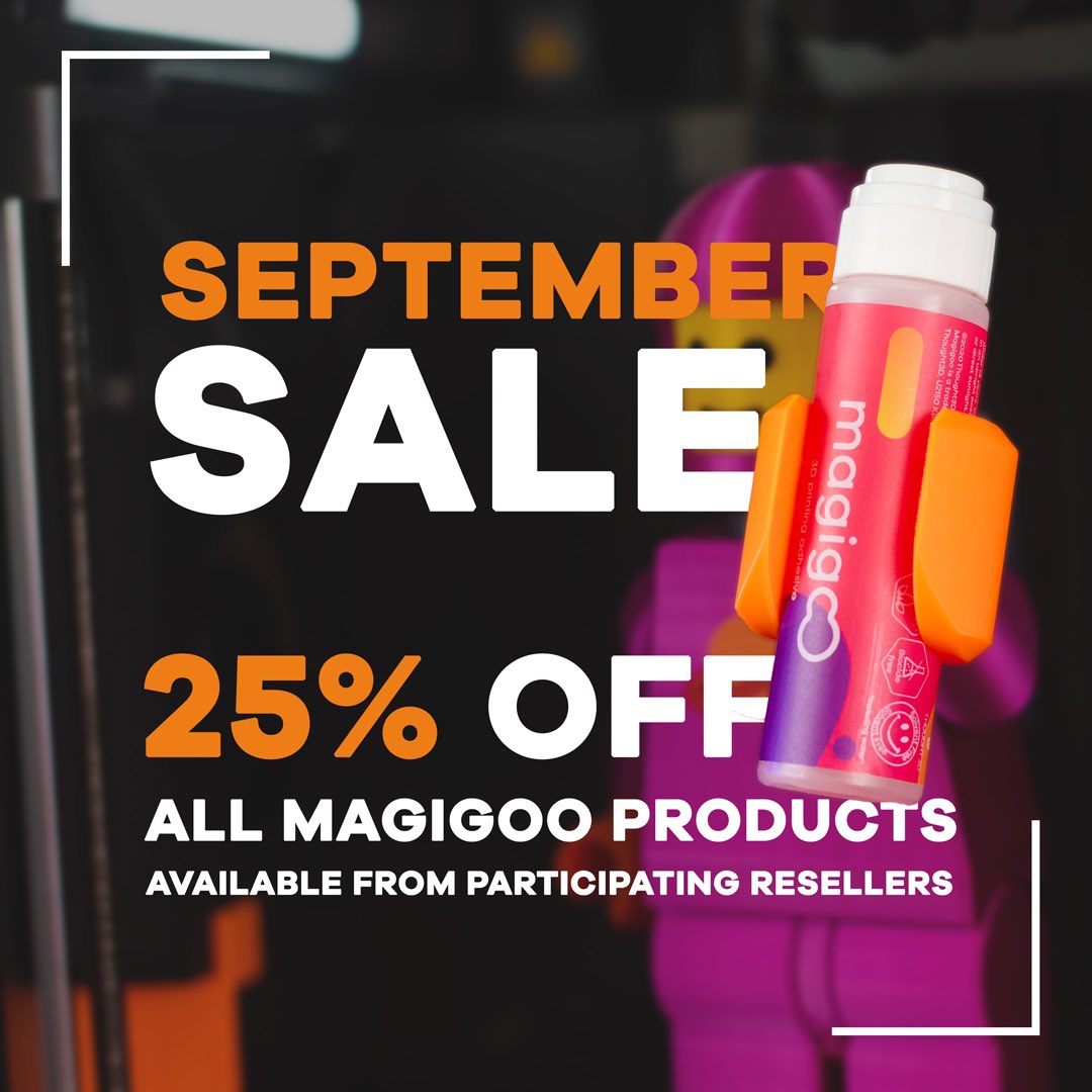 Thought3D (@thought3d) on Twitter photo 🚨 LAST CHANCE ALERT! 🚨
Only a few days left for 25% OFF on Magigoo products! Most resellers still have stock—grab it now! 🔥
🇩🇪 <a href="/3DJake/">ezike uche</a> 🇺🇸 <a href="/MatterHackers/">MatterHackers</a> + <a href="/fbrc8/">fbrc8 llc</a> + <a href="/Proto_pasta/">Protopasta</a> 🇨🇦 <a href="/Shop3dca/">Shop3D.ca🍁</a> 🇸🇪 <a href="/3DPrima/">3D Prima</a> 🇪🇸 <a href="/impresoras3d/">impresoras3d</a> 🇫🇷 @MakershopFr + @neofab_fr 🇮🇹 <a href="/CREA3D/">Viva Printing System</a> 🇳🇱 <a href="/MakerPoint/">MakerPoint</a> 🚨 LAST CHANCE ALERT! 🚨
Only a few days left for 25% OFF on Magigoo products! Most resellers still have stock—grab it now! 🔥
🇩🇪 <a href="/3DJake/">ezike uche</a> 🇺🇸 <a href="/MatterHackers/">MatterHackers</a> + <a href="/fbrc8/">fbrc8 llc</a> + <a href="/Proto_pasta/">Protopasta</a> 🇨🇦 <a href="/Shop3dca/">Shop3D.ca🍁</a> 🇸🇪 <a href="/3DPrima/">3D Prima</a> 🇪🇸 <a href="/impresoras3d/">impresoras3d</a> 🇫🇷 @MakershopFr + @neofab_fr 🇮🇹 <a href="/CREA3D/">Viva Printing System</a> 🇳🇱 <a href="/MakerPoint/">MakerPoint</a>