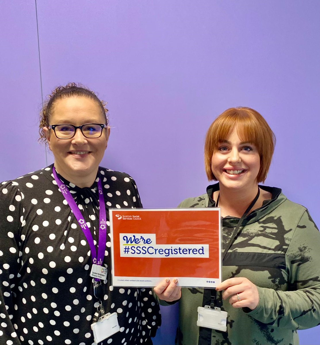 bonaccordcare's tweet photo. We are proud to support the @SSSCnews  #SSSCregistered campaign on behalf of all our registered workers 🙌

By being registered with the SSSC it means we’re part of a professional, trusted, skilled, confident and valued workforce💜

https://t.co/YhhRZvbSXH https://t.co/6zEQ5mTJ4z