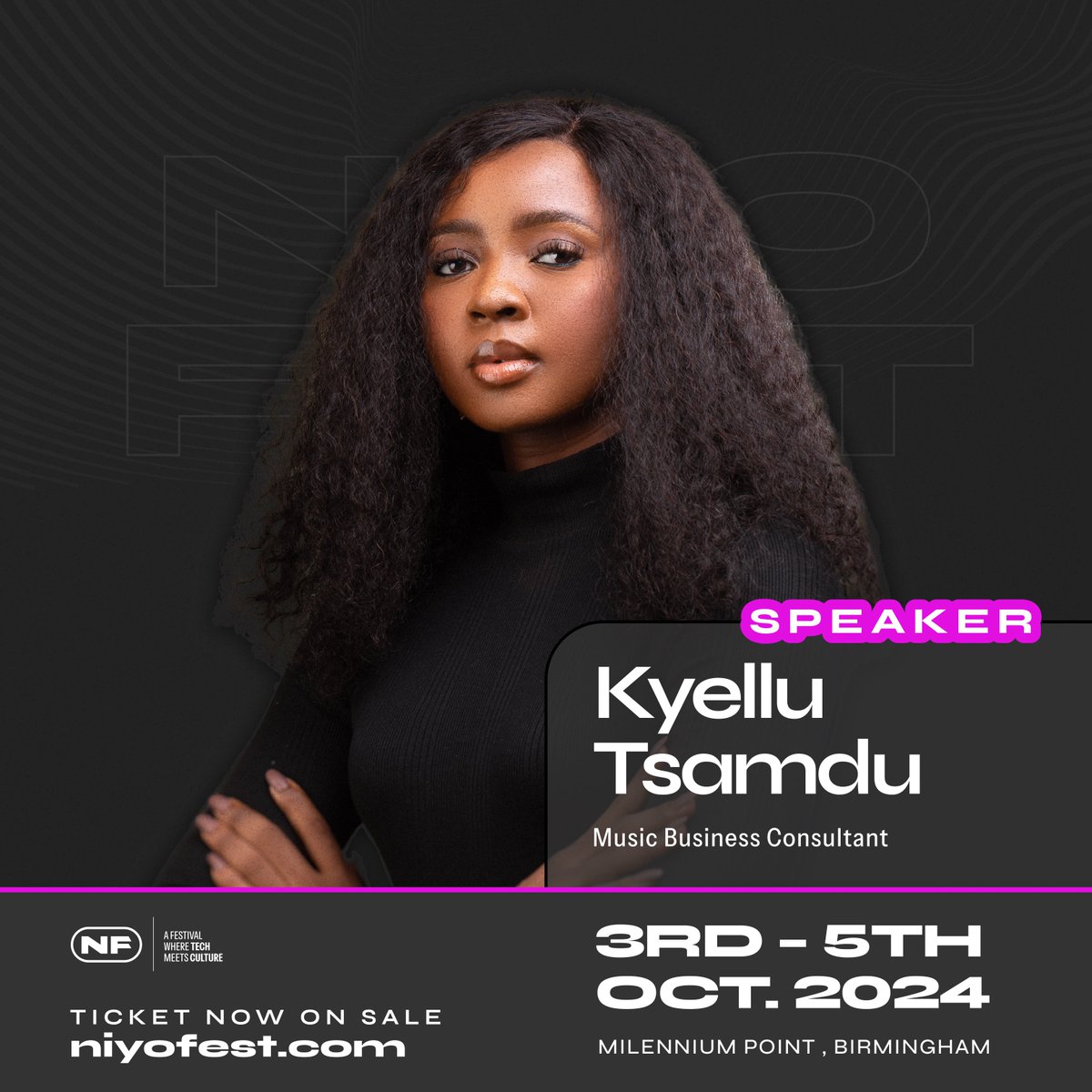 LadyKyellz's tweet photo. Hii guys! I’ll be speaking at Niyo Fest #NF24 happening in Birmingham between 3rd &amp; 5th of October, 2024. Come have music business conversations with me  :’). See you there❤️. https://t.co/rcWc0gj5Re