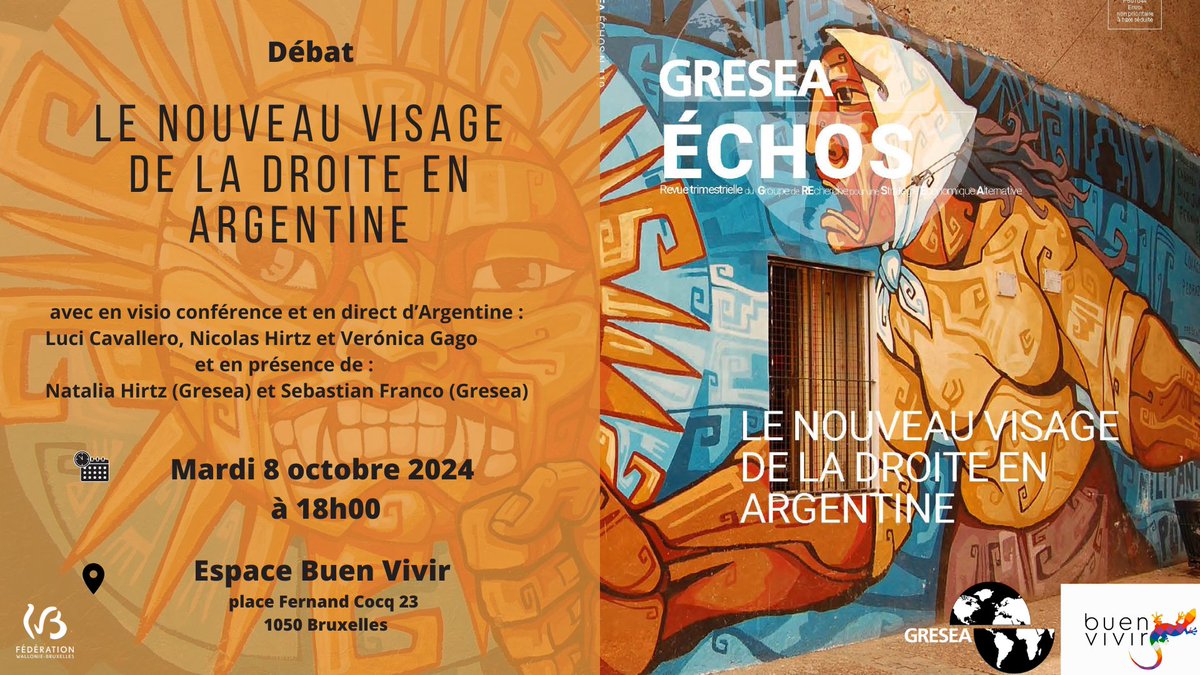 Quel est le bilan des premiers mois du gouvernement #Milei ? Pourquoi le mouvement féministe représente-t-il un espace fondamental de lutte contre cette nouvelle extr droite ?  Rdv le 8/10 à l’Espace Buen Vivir en présence des auteur·ices de ce numéro.
urls.fr/mnTvKJ