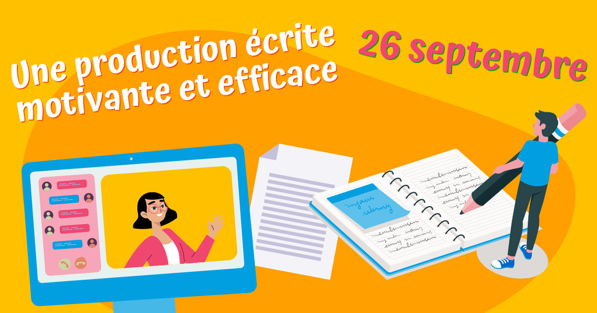 Webinaire de ce soir : une production écrite motivante et efficace
#FLE #formationcontinue 
formations.leszexpertsfle.com/formation-fle-…