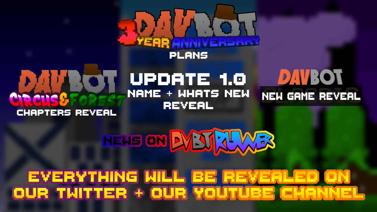 davteam_'s tweet photo. on November 28th we will celebrate The DAVBOT 3 Year Anniversary🎊 we want to show you what we are cooking for the whole November.

it's been crazy 3 years and we all want to thank you for still being with us.😉

#DVBT3Year #Annoucement #November https://t.co/NUWlstCJsq
