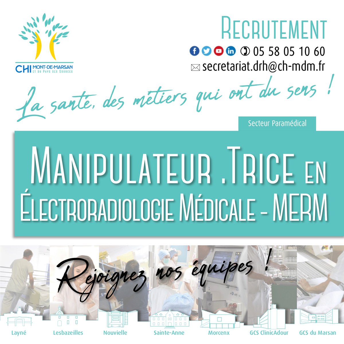 📣✅𝗣𝗮𝗿𝘁𝗮𝗴𝗲𝗼𝗻𝘀 𝗹𝗲𝘀 𝗼𝗳𝗳𝗿𝗲𝘀 𝗱'𝗲𝗺𝗽𝗹𝗼𝗶 𝗱𝘂 𝗖𝗛𝗜 ...
ℹ️𝗖𝗲𝘁𝘁𝗲 𝘀𝗲𝗺𝗮𝗶𝗻𝗲 𝗼𝗻 𝗿𝗲𝗰𝗵𝗲𝗿𝗰𝗵𝗲 𝘂𝗻(𝗲) #𝗺𝗮𝗻𝗶𝗽𝘂𝗹𝗮𝘁𝗲𝘂𝗿.𝘁𝗿𝗶𝗰𝗲 𝗲𝗻 é𝗹𝗲𝗰𝘁𝗿𝗼-𝗿𝗮𝗱𝗶𝗼𝗹𝗼𝗴𝗶𝗲 𝗺é𝗱𝗶𝗰𝗮𝗹𝗲 (𝗠𝗘𝗥𝗠)
ch-mt-marsan.nous-recrutons.fr/poste/ti9wnz74…