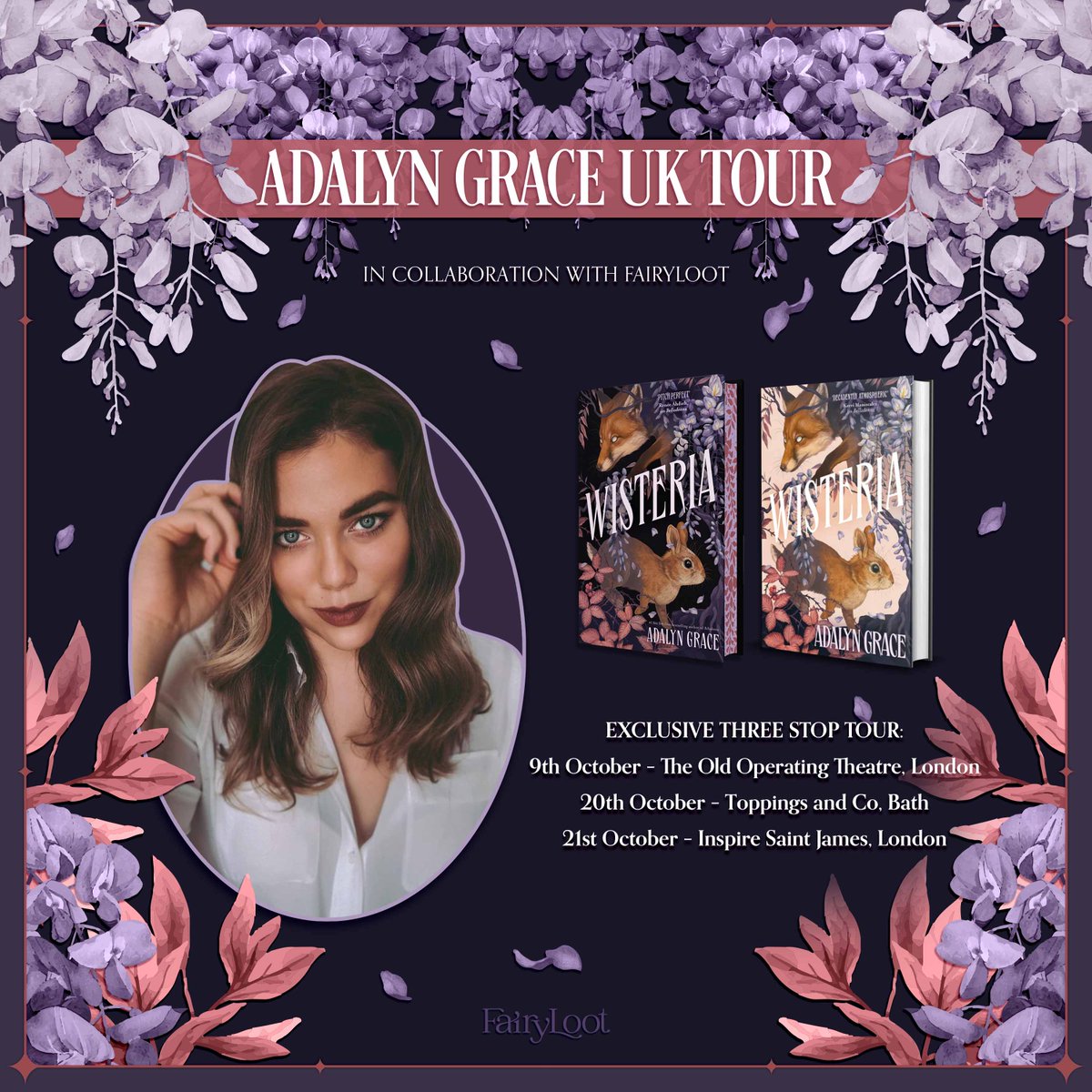 💜 Adalyn Grace Tour 💜

Tickets for The Old Operating Theatre, London and Toppings and Co, Bath are now sold out!

We have tickets remaining for the Inspire Saint James event on October 21st, where <a href="/AdalynGrace_/">Adalyn Grace - Updates</a> will be in conversation with <a href="/kwebberwrites/">Katherine Webber Tsang</a>!