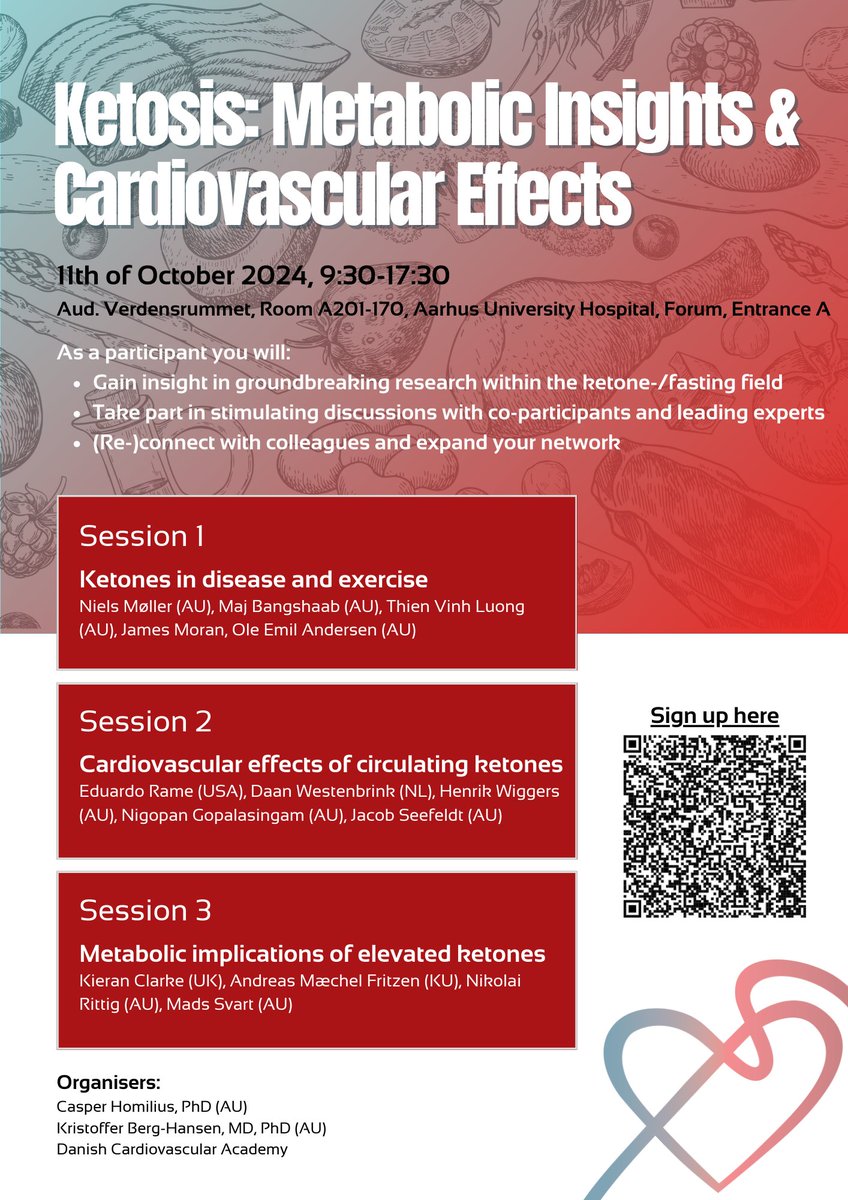 🔎LAST CALL FOR ONE-DAY SYMPOSIUM ON KETONES 🔎

The deadline for registration for the course on ketones and fasting is Sunday the 29th of September. 

👉 Sign up here: shorturl.at/uz1JG