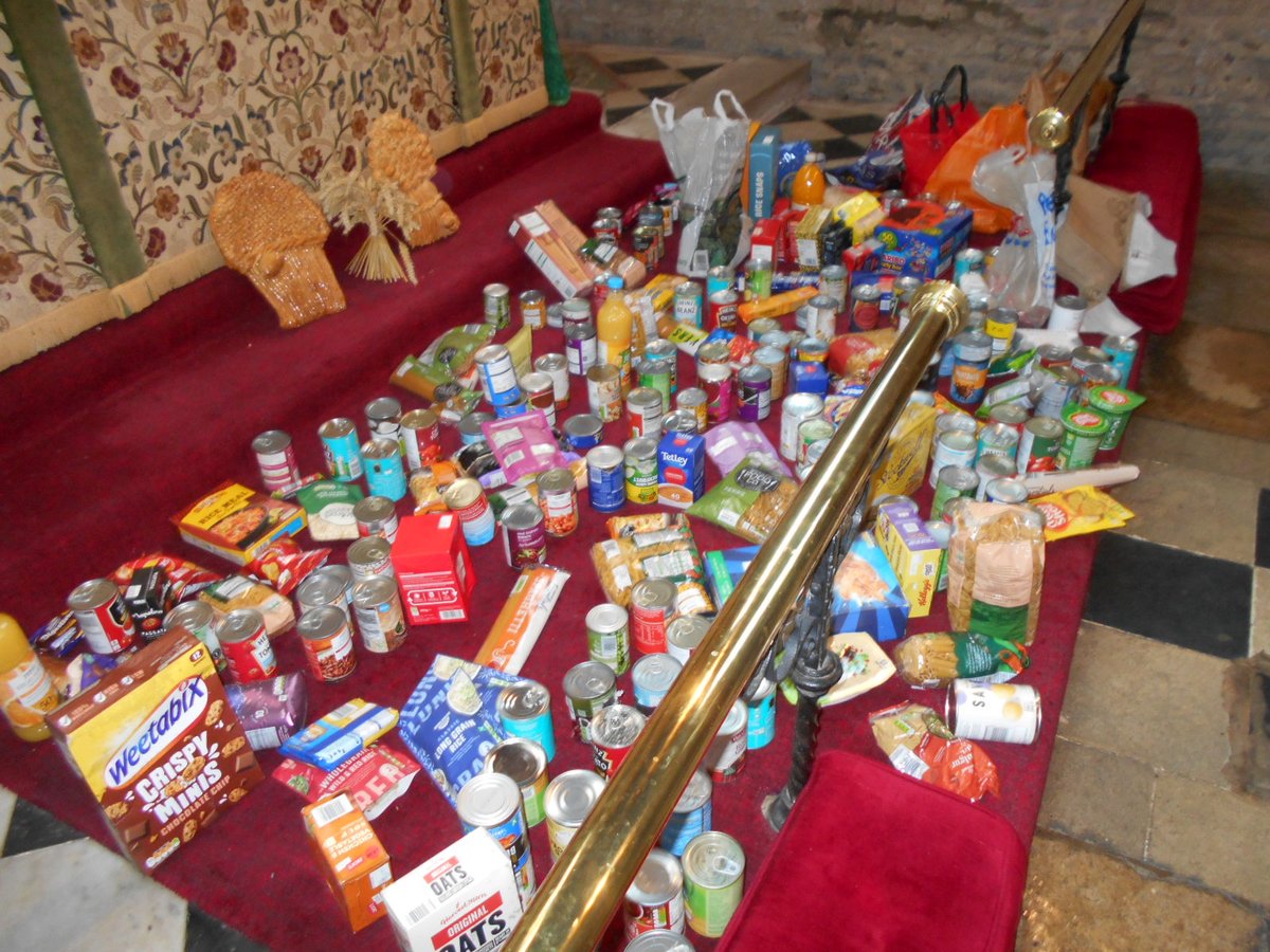 JohnClarePri's tweet photo. The whole school went to St Botolph's Church in Helpston to celebrate Harvest Festival this morning. The children enjoyed a lovely service and lots of food was donated to support the food bank in Peterborough. https://t.co/bvsyOIQPkQ