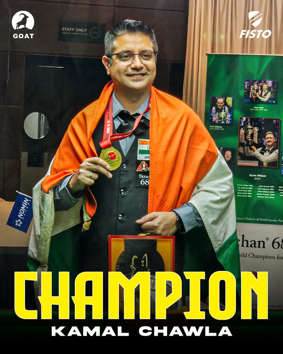 🥇Kamal Chawla wins gold for India at the IBSF World 6Red Snooker Championships, defeating Pakistan's Asjad Iqbal in the final!💥🇮🇳

#kamalchawla #ibsf #snooker #champion #india #gold #goforglory #indiansports