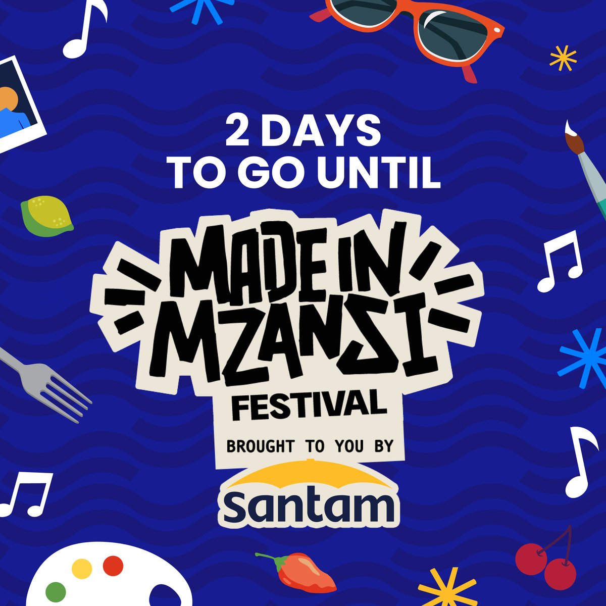 2 more sleeps! 🔥

Come experience SA’s icons and rising stars lighting up the stage! Did you get your tickets yet? See you at Made in Mzansi festival! 💃

#ThisisFreedom #Liveinthemoment #SantamxMadeinMzansi