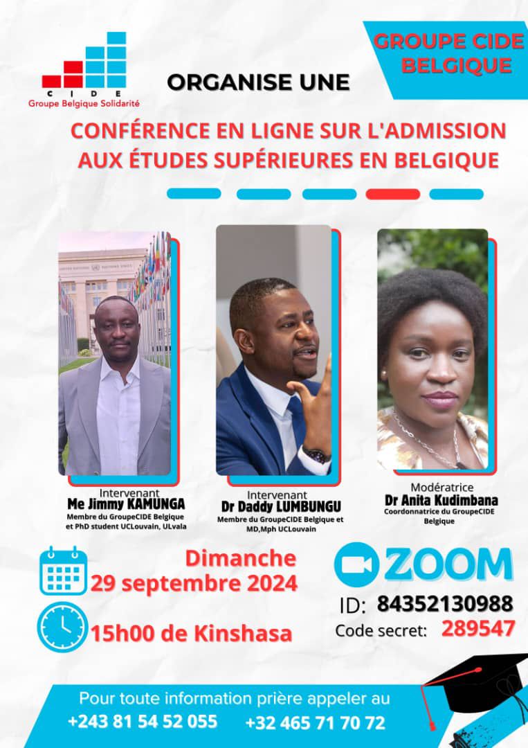 MichelMuvudi's tweet image. Participez à ce webinar de notre #GroupeCIDE Belgique.