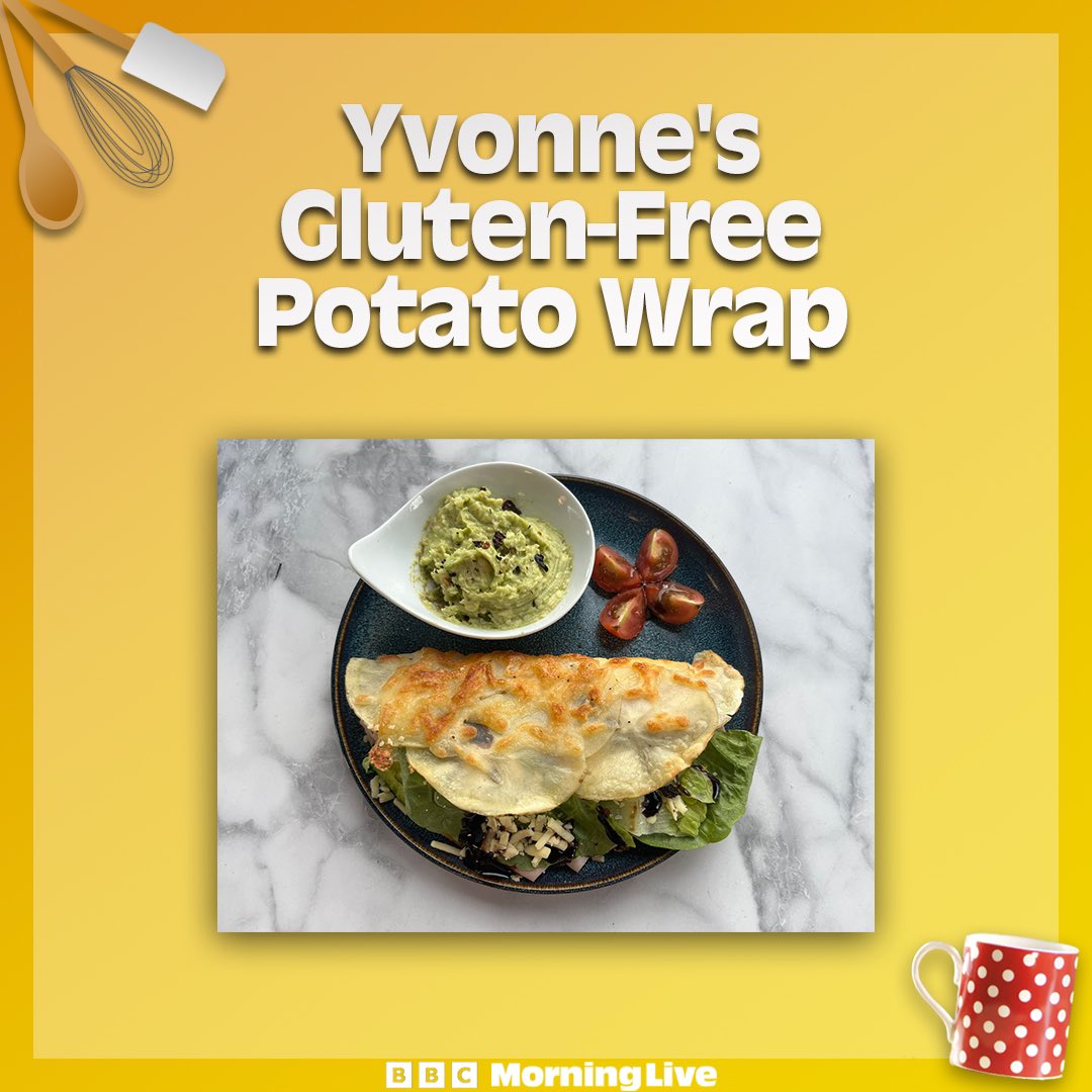 BBCMorningLive's tweet photo. Here’s @YvonneCobbYumma’s potato wrap recipe, gluten-free and costs just 50p!
Give it a go!
#GlutenFree #GlutenFreeRecipe https://t.co/vXy9iV2SWT
