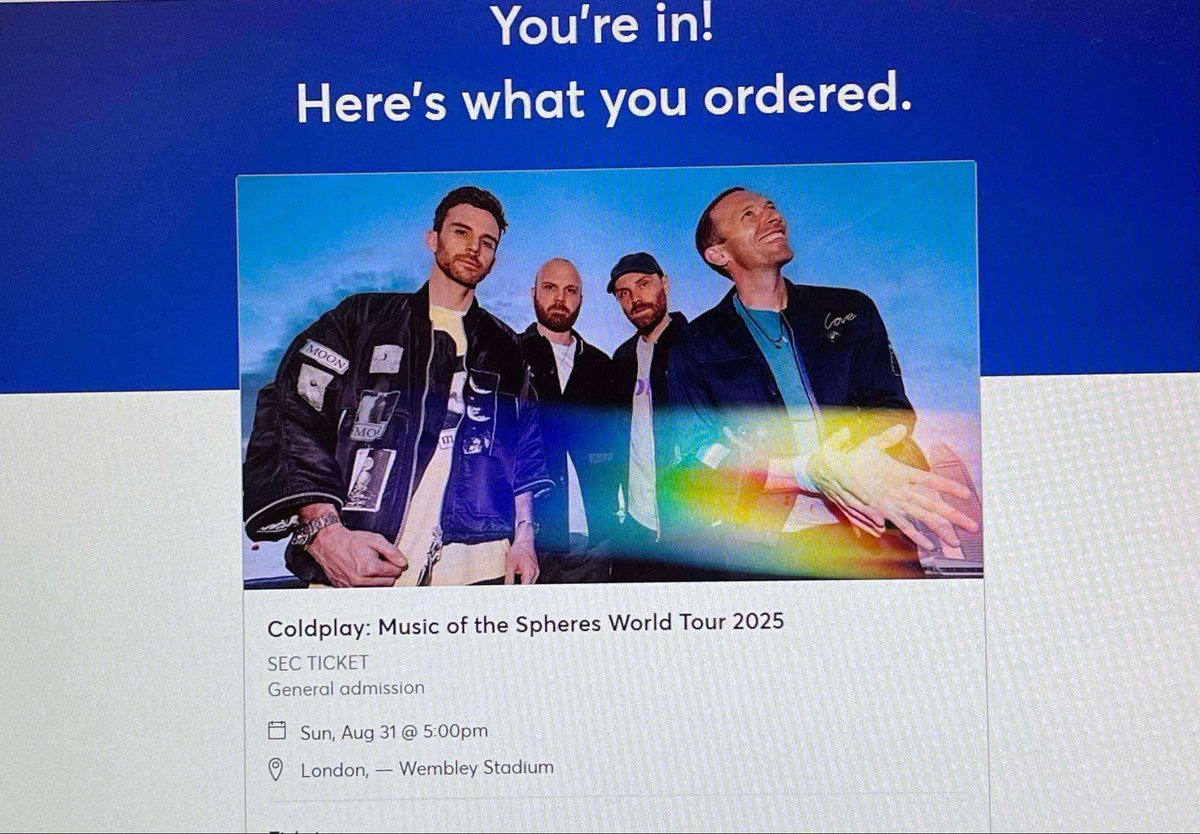 emmacanning10's tweet photo. Screaming crying throwing up! I have the best sister in the world!!! 🥹 can’t believe I am finally going to see @coldplay 🩷 @SarahCanning101  u are the best sdf https://t.co/4tx3zVCsxC