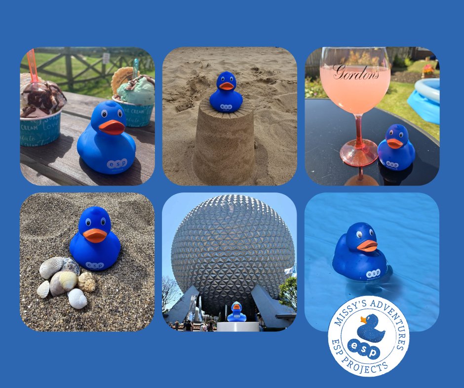 espduck's tweet image. SUMMER ROUND UP FOR MISSY DUCK!!
As summer has drawn to a close this week we look back on the summer of fun for Missy Duck aka #ESPDuck. Here are a few more of the places she visited during her summer travels. Thank you to all of you that got involved 😎
#espprojects