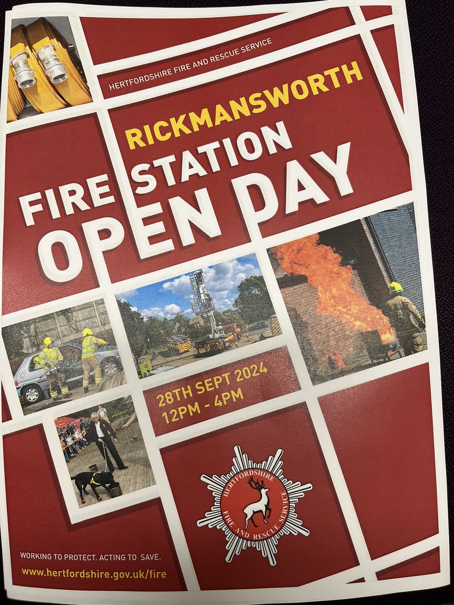 Come and join us this Saturday from midday until 4pm for our annual Open Day at Rickmansworth Fire Station, Rectory Road.