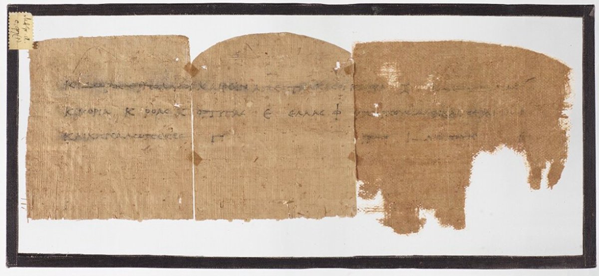 "Isodoros to Hermolaos - I am sending you 60 walnuts, 5 baskets of figs, 20 pomegranates - 
AND A PARTRIDGE [in a peartree]"

2270-year-old letter <a href="/bodleianlibs/">Bodleian Libraries</a> with some familar reference (OK almost...)