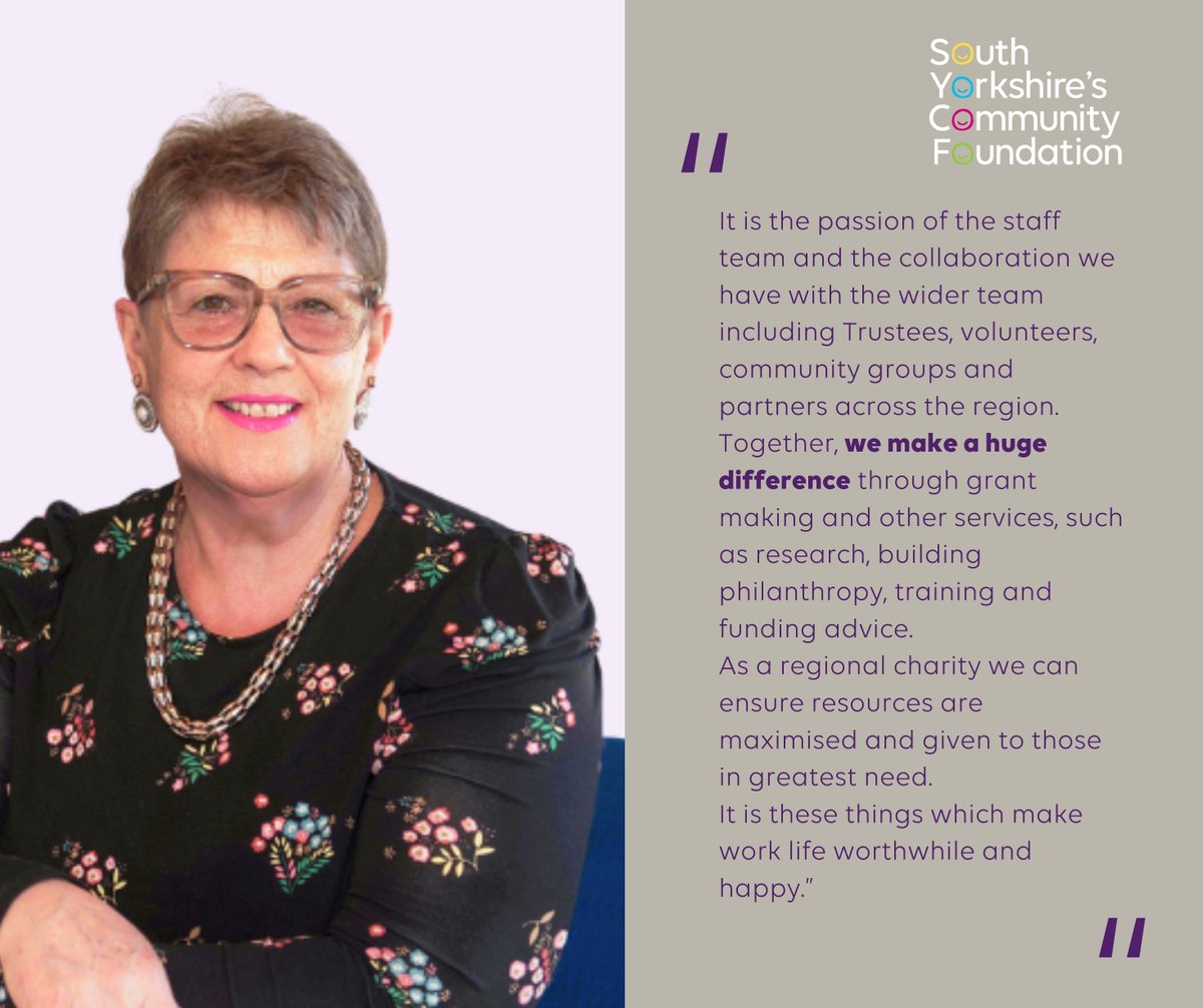SYCF1986's tweet photo. 💜Our CEO Ruth Willis has led our team for nearly 12 years!
Ruth tells us what brings her happiness at work and what she loves about her role at @SYCF1986 🙂
#HappinessAtWorkWeek #ItsAGivingThing https://t.co/jAtGOp5DGz
