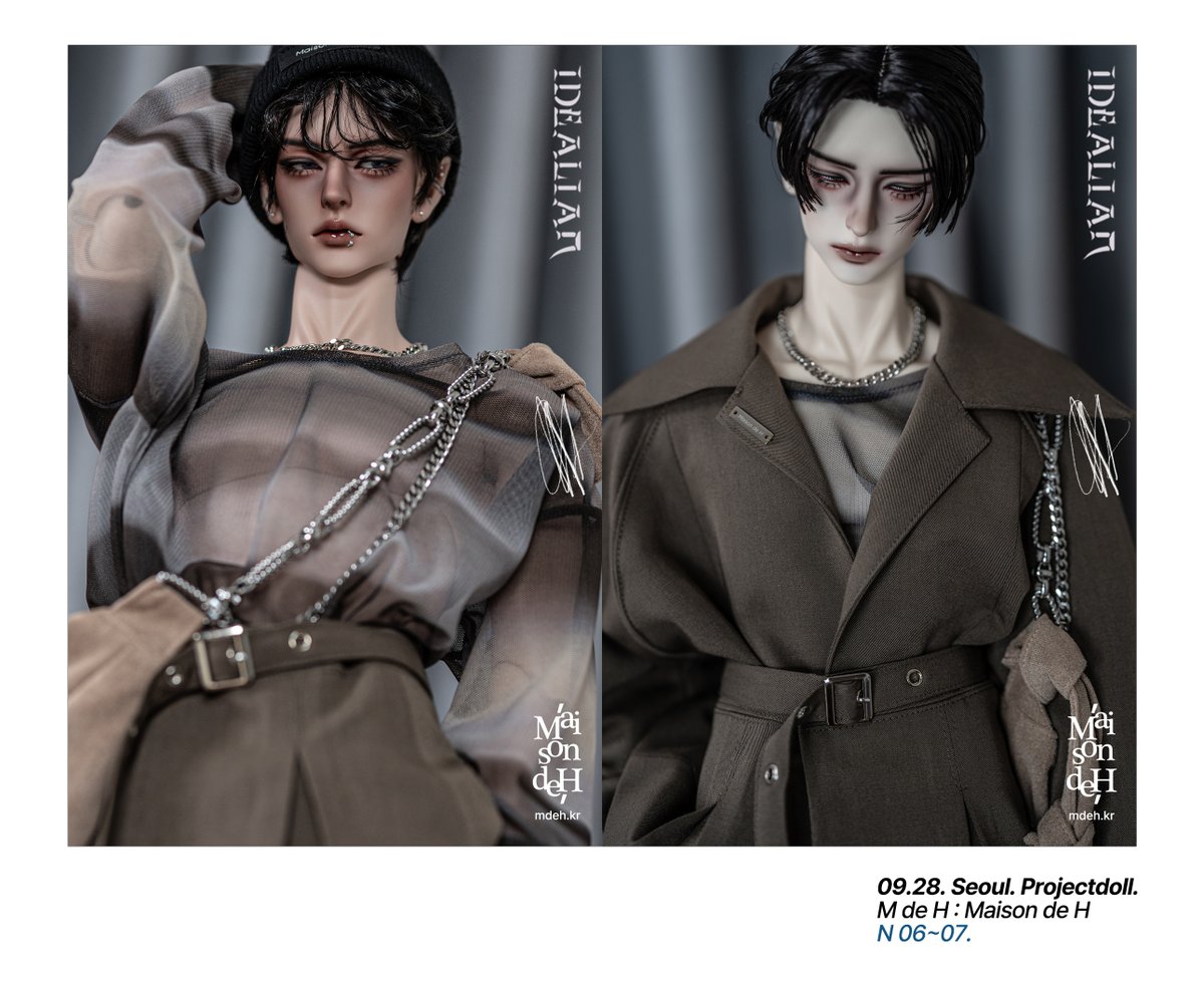 IDEALIAN x Maison de H

안녕하세요. Maison de H입니다.
​아이딜리언 (id.dollsoom.com) 와 협업한 'Vega 베가' 의상 세트를 28일 서울 프로젝트돌 에서 선공개합니다.

​'하이페론 로맨틱 : 터니, 크림 스킨' 과 '사람(<a href="/hhu_mann/">사람</a>)' 작가님의 프로모션 메이크업, 아이딜리언 스페셜 컬러로