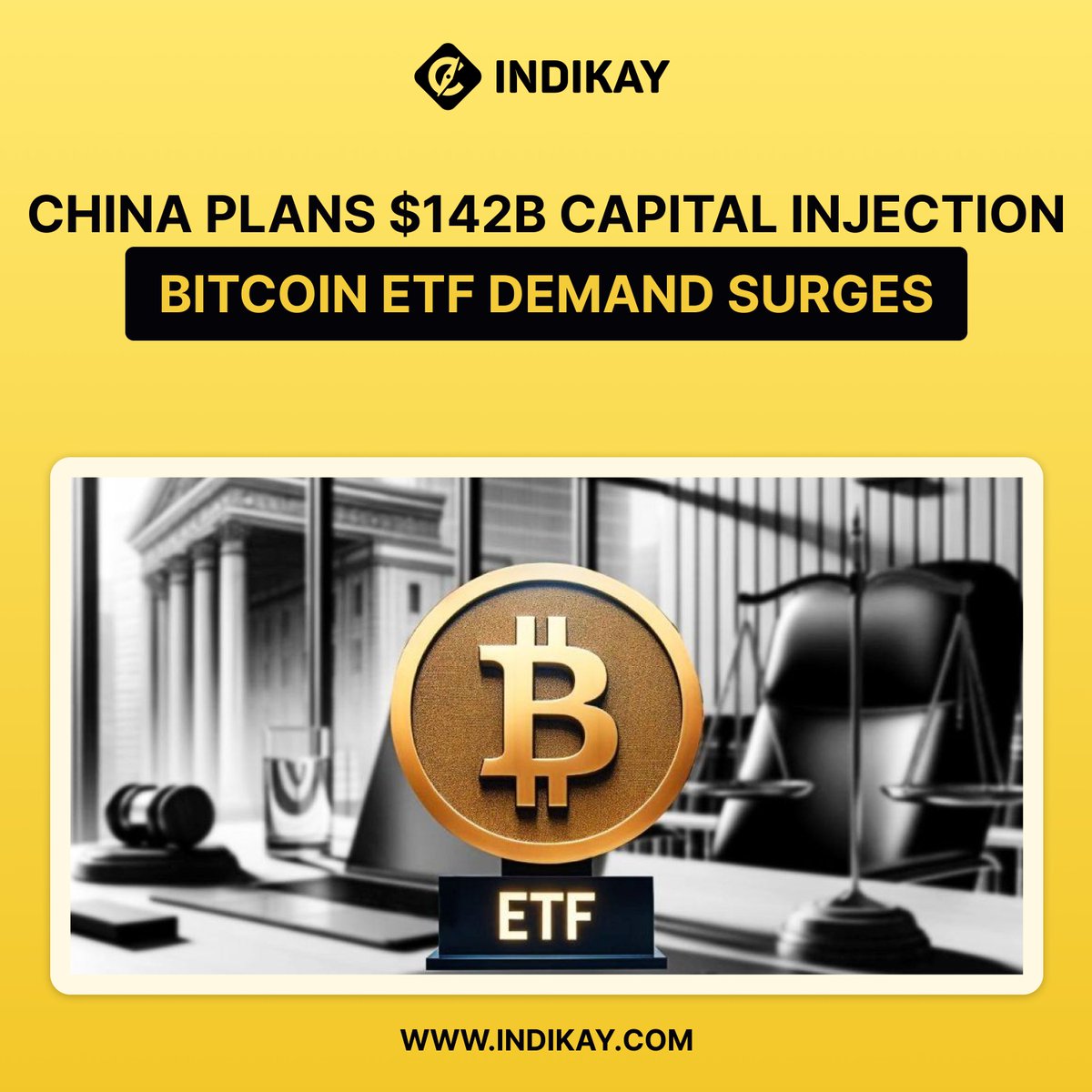 🚨 Bitcoin ETF demand surges as China plans a $142B capital boost! Investors are piling into BTC ETFs with $100M daily inflows. 📈

💡 Invest smart with INDIKAY's token sale here: indikay.com/token-sale

#Bitcoin #ETF #Blockchain #Crypto #INDIKAY