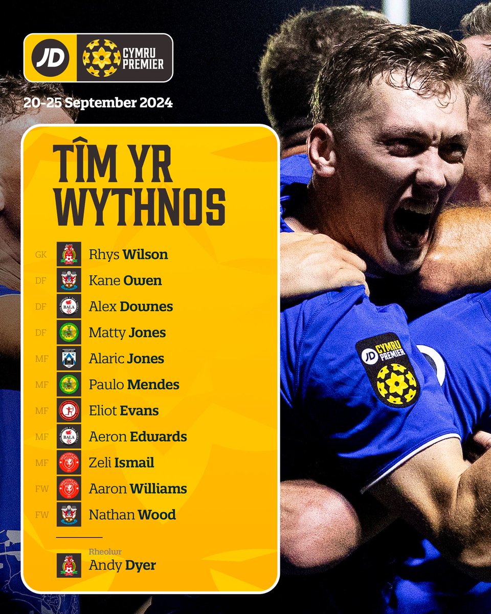 🌟 TEAM OF THE WEEK 🌟

Two matchdays. Plenty of big performances 👇

#JDCymruPremier