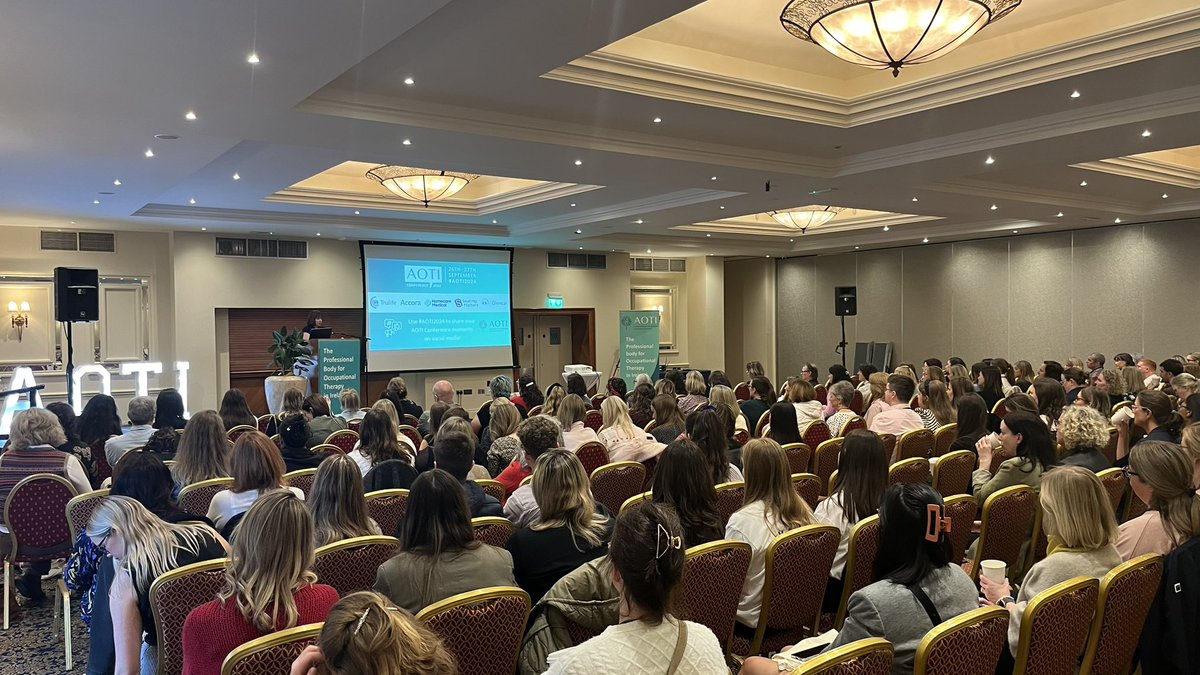 Sitting in a session at #AOTI2024. Looking forward to connecting and exchanging ideas over the next two days! #OccupationalTherapy