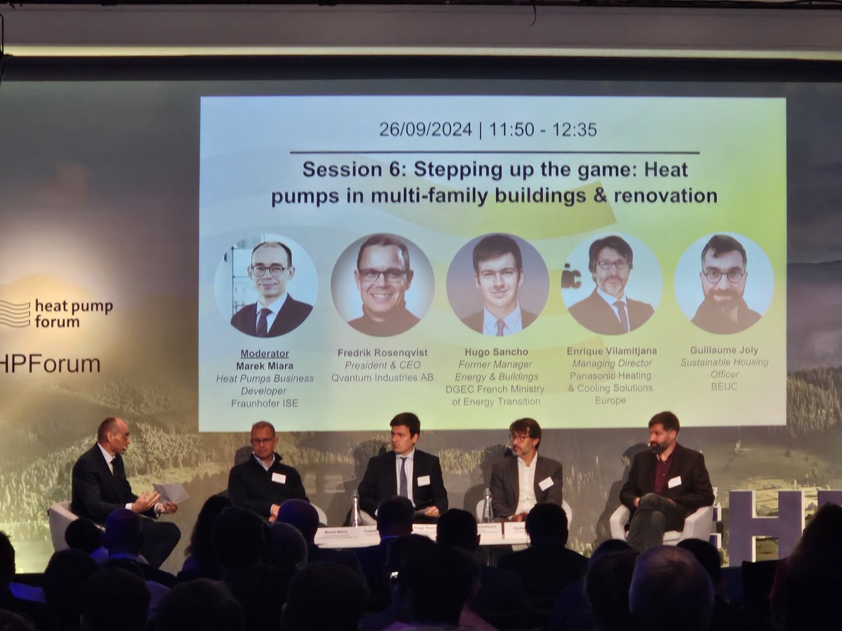 helloheatpumps's tweet image. In 🇫🇷, only 4% of new multi-family buildings had a heat pump in 2018. 

By 2023, it was 45%!

What&apos;s the secret &amp;amp; how can it be replicated?

At our Heat Pump Forum now.

@QvantumHeatPump @gouvernementFR @panasonic @FraunhoferISE @beuc

#hpforum #heatright

hp-forum.eu