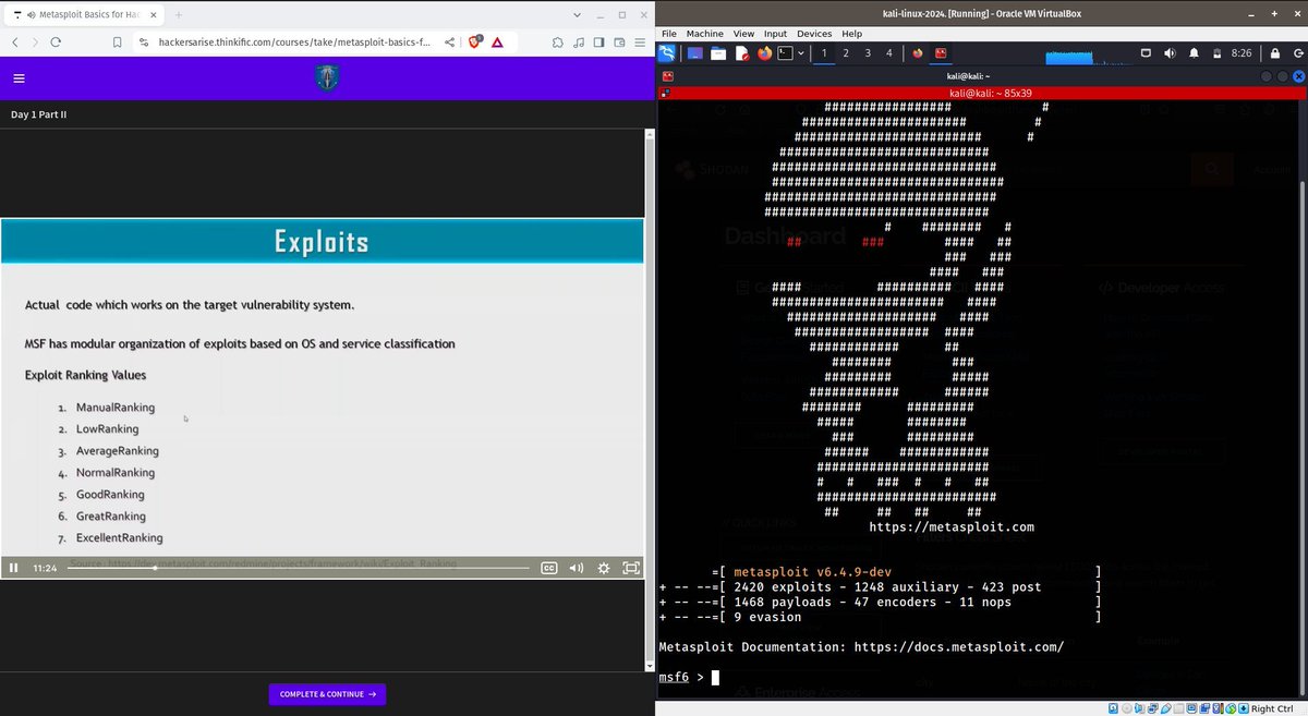 _aircorridor's tweet image. Learn one of the most famous C2 systems!   

Get Master OTW&apos;s Metasploit book along with three days of companion video content.  

Elevate your skills and become a Metasploit expert!
hackersarise.thinkific.com/courses/metasp…
 #Metasploit #C2 #Hacking @three_cube