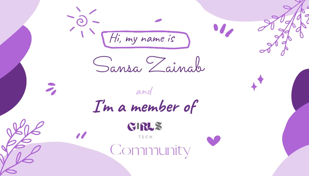zainabiyfs's tweet photo. Feeling so proud to be part of the awesome @Girls__Tech community! 🚀💜
#girltech #womenintech https://t.co/FkugRATC2e