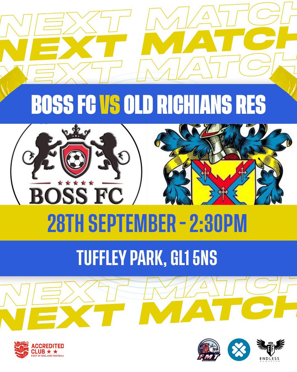 Coming up:

1sts make the difficult trip to <a href="/Chalford_AFC/">ChalfordAFC (C) 🏆</a> , confidence is booming after last week and 3 points is the aim. 

2nds make the trip to <a href="/BossFC2016/">Boss FC</a> looking for their first points of the season. 

<a href="/SevernSport/">Severn Sport</a> <a href="/BrianRossiter1/">Brian Rossiter</a> <a href="/Cheese_manAVFC/">Craig Newton</a> <a href="/Stroud_League/">Stroud & District Football League</a> <a href="/GlosFA/">Gloucestershire FA ⚽</a> 🟡🔵