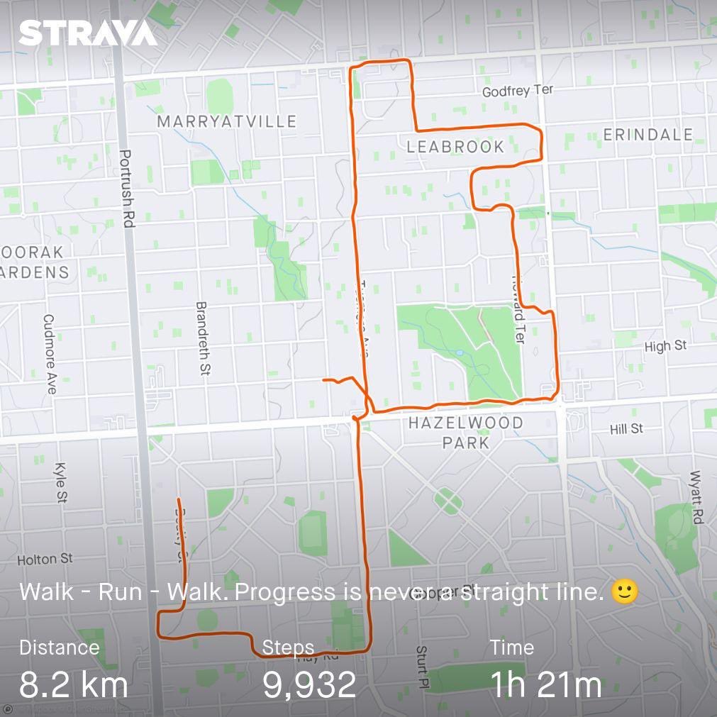 SamirMadi01's tweet photo. Walking, with some running, then a walk with some running. ππΆπ½πββοΈ
#keepmoving #nigglesbuildcharacter #ThursdayWalk #Adelaide #Australia #running #walking #move https://t.co/YrCuTh2yb9