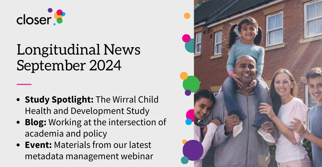 CLOSER (@closer_uk) on Twitter photo 🔔The latest issue of Longitudinal News is out now! Check out the latest #longitudinal news, research & events including:
- #StudySpotlight on <a href="/TheWCHADS/">Wirral Child Health & Development Study (WCHADS)</a>
- Reflections on our CLOSER internship blog
- Materials from our summer metadata management webinar
mailchi.mp/9793d9f2b139/l… 🔔The latest issue of Longitudinal News is out now! Check out the latest #longitudinal news, research & events including:
- #StudySpotlight on <a href="/TheWCHADS/">Wirral Child Health & Development Study (WCHADS)</a>
- Reflections on our CLOSER internship blog
- Materials from our summer metadata management webinar
mailchi.mp/9793d9f2b139/l…