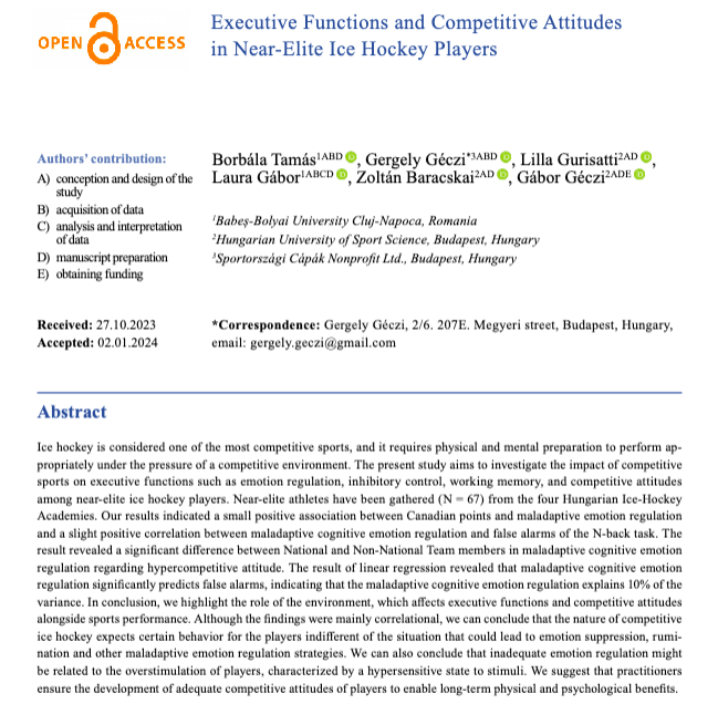 PCSSR1's tweet photo. 👉 The present study aims to investigate the impact of competitive sports on executive functions such as emotion regulation, inhibitory control, working memory, and competitive attitudes among near-elite ice hockey players. 

💻 https://t.co/RD24wc1aQ8 https://t.co/pCiZ85OeqF