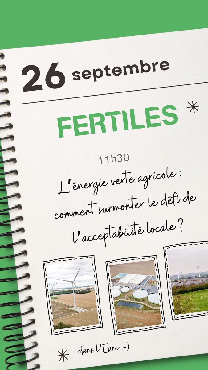 agri_zoom's tweet photo. ♻️ L’énergie verte agricole et l’acceptabilité locale ♻️
"Il ne faut pas éviter les discussions et les sujets de discordes. Il faut présenter les points faibles, mais ne pas ouboier les atouts."
#Fertiles https://t.co/cyZWsJd4xz