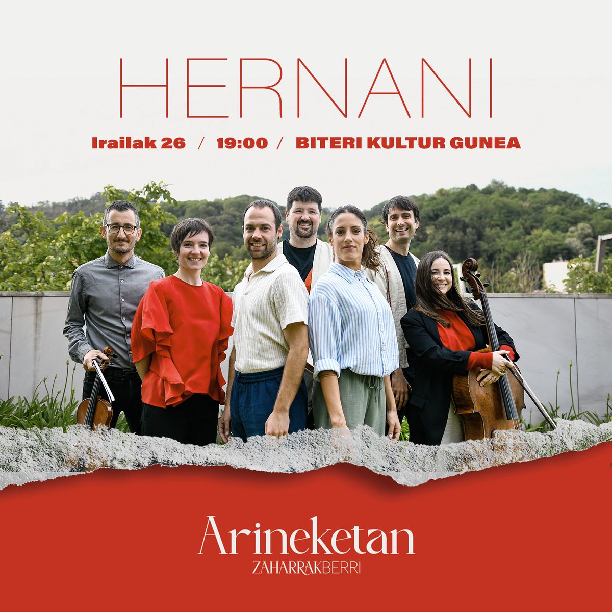 Eguraldi txarrari....#ZaharrakBerri!

📆 Gaur 19tan.
📍 Biteri Kultur Gunean

*Hartu zure sarrera!
buff.ly/3ZGoi7F 

#Arineketan #haatik <a href="/InarSastre/">Iñar Sastre</a> #JagobaAstiazaran  #eguraldi #txarrari #muska #dantza #hitzak #jarri

<a href="/HernaniKultura/">Hernani Kultura</a>  <a href="/libhernani/">Hernani Liburutegia</a> <a href="/hernanikoudala/">Hernaniko Udala</a>
