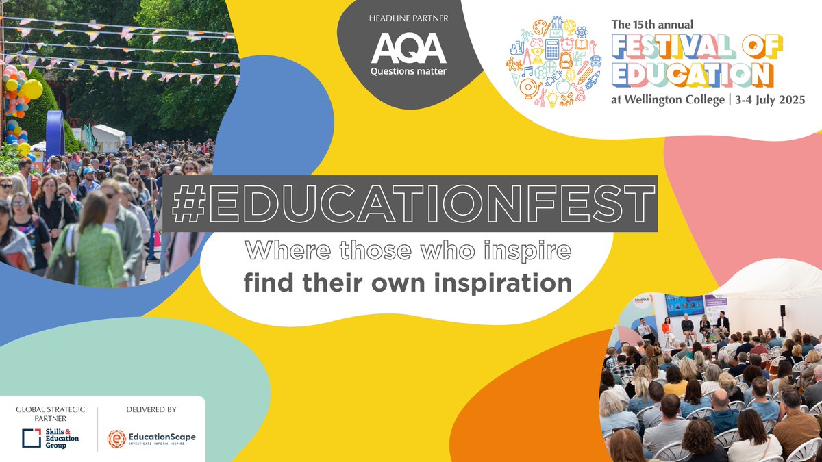 🚀 LAUNCH OFFER - Festival of Education 2025 📚
🌟 Get 30% off your tickets if you register by the end of September! 🌟
Don’t miss out on our launch offer for tickets to next year's Festival of Education.
📅 Offer ends 30th Sept, 2024.

🔗 educationfest.co.uk

#EducationFest