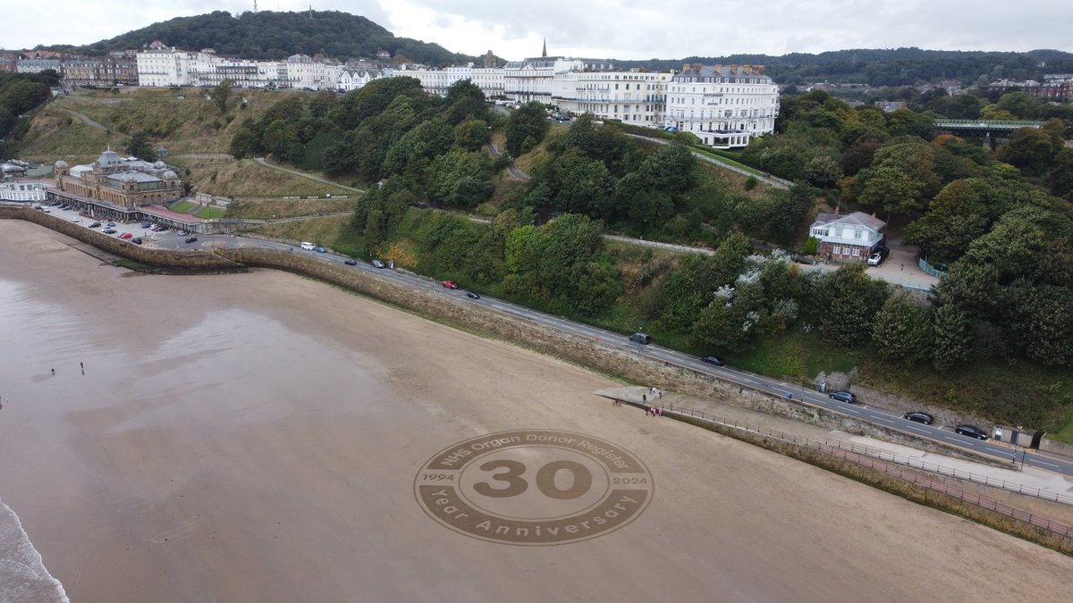 Some amazing sand art to celebrate the organ donor registers 30th anniversary on Scarborough Beach by the local team. It’s a whooping 37 meters in diameter.

Have you registered your organ donation decision….. do it here organdonation.nhs.uk/register-your-…