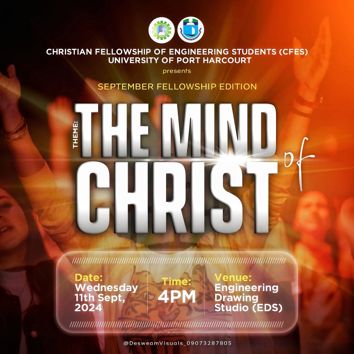 DESWEAM's tweet photo. The mind of Christ design Flyer design for Christian fellowship of engineering students (CFES) UNIPORT 

Client loved it 🔥💯 

Dm for business

#desweam #desweamdesigns #design #churchflyer #graphics https://t.co/YGxPIQKdx2