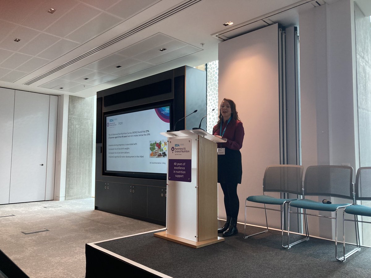 <a href="/cathygdietitian/">Catherine Gallagher</a> from <a href="/BdaMaternal/">BDA Maternal & Fertility Nutrition Group</a> taking us through the key nutritional considerations in pregnancy, from famous folate to little known choline &amp; iodine 🍞🥩🍎🥦
Join <a href="/BDA_PENG/">BDA Parenteral and Enteral Nutrition Group</a> for the recording!