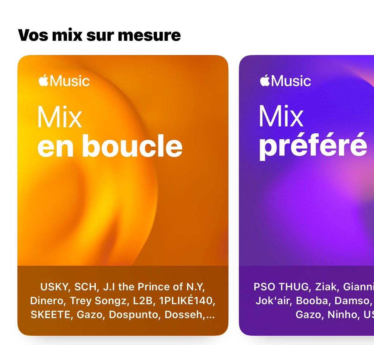 _iblevrai's tweet photo. Ceux qui ont spotify montrer moi votre playlist " En boucle " généré par spotify 

Et ceux qui ont Apple Music montrer vitre mix " En Boucle " aussi https://t.co/rAJmE5dJOO