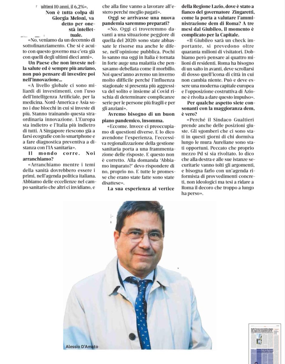 AlessioDAmato_'s tweet photo. La mia intervista su Il Riformista sulla necessità di un’agenda @ilriformista comune.

👇👇👇 https://t.co/N796943JOE