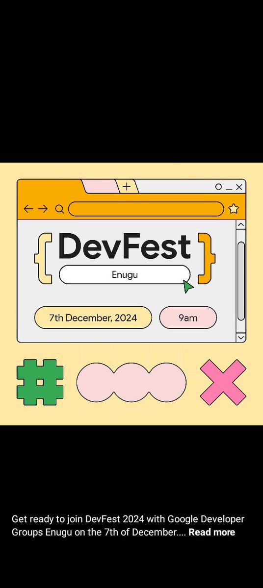 mickybella_'s tweet photo. I'm attending Google Developer Groups GDG Enugu w/ DevFest Enugu 2024 on Dec 7. 
It's open to all who have an interest in tech, whether you are a pro, a newbie or you are about to start a career in tech. 
DM if you are interested.

#devfest #developer #coding #Google https://t.co/pbCuyCeKxn