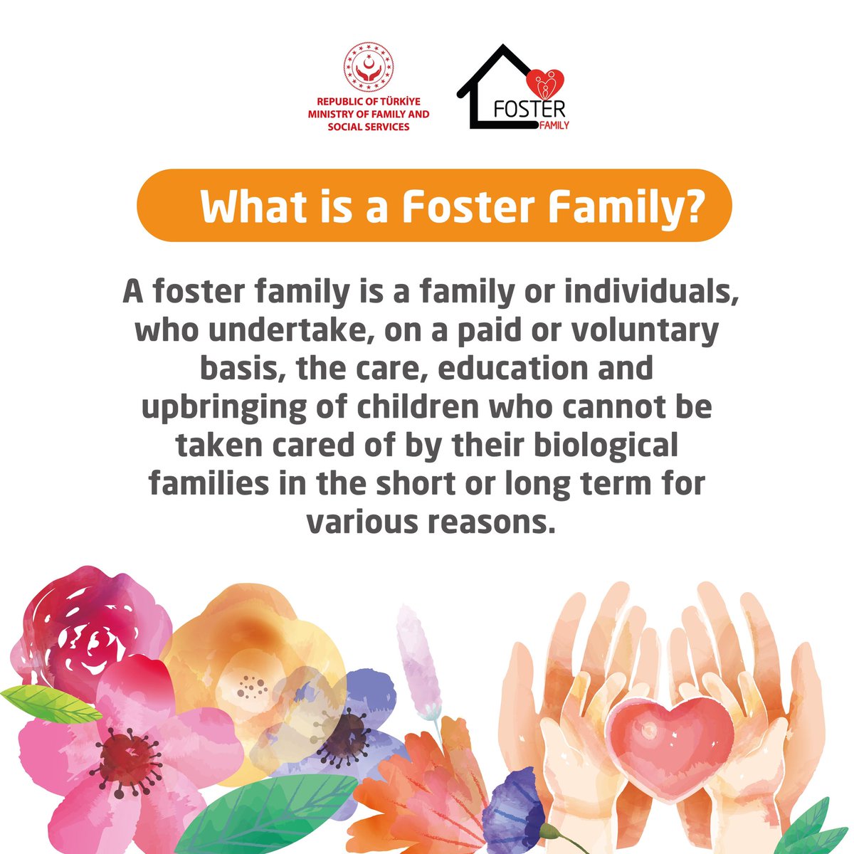 tcailesosyal's tweet photo. 🔽 Koruyucu Aile nedir? 
🔽 What is a Foster Family?

#GönülElçileri 
#VoluntaryEnvoys https://t.co/DbZXr6MSmD