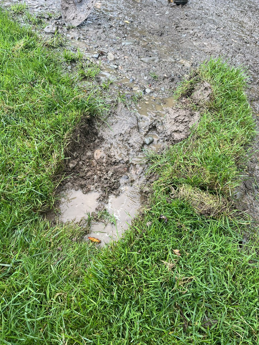 Appropriate day for making  water cuts with the sod onto the pass to divert it.