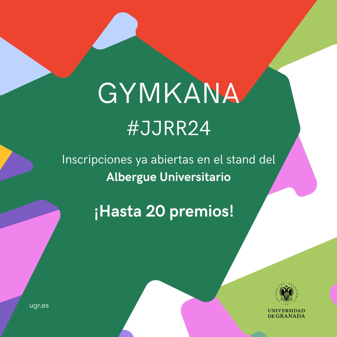 📢¡Apúntate a la Gymkana!
🎁Hasta 20 premios, cada uno con: Excursión con raquetas de nieve desde el Albergue Universitario, Batería Portátil, Fiambrera, Botella de Cristal con funda, Libreta y Mochila de Cuerdas.
📍Stand del Albergue Universitario en las Jornadas.
#jjrr24