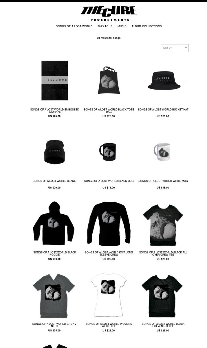 TheCureForever_'s tweet photo. US STORE IS LIVE WITH THE CURE SONGS OF A LOST WORLD MERCH #TheCure #SongsOfALostWorld 
https://t.co/EzF6ZPyKu9 https://t.co/FTJWjCfljp