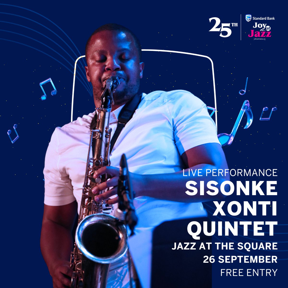 JoyOfJazz's tweet photo. 1 night. 3 performances and a jam session.
Enjoy a FREE concert at Nelson Mandela Square brought to you by Standard Bank Joy of Jazz.
Sisonke Xonti Quinted | Kujenga | DJ Castro https://t.co/B3qPsKYocg